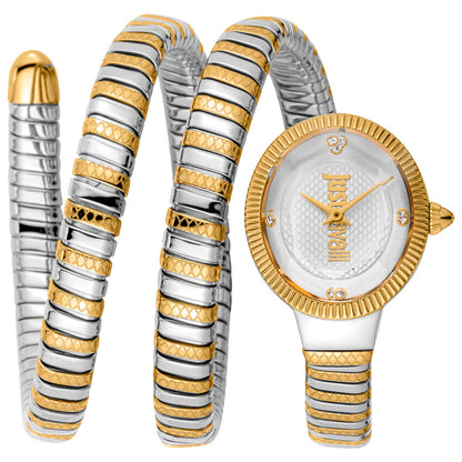 Front view of Just Cavalli Signature Snake Women's Quartz Watch JC1L269M0055