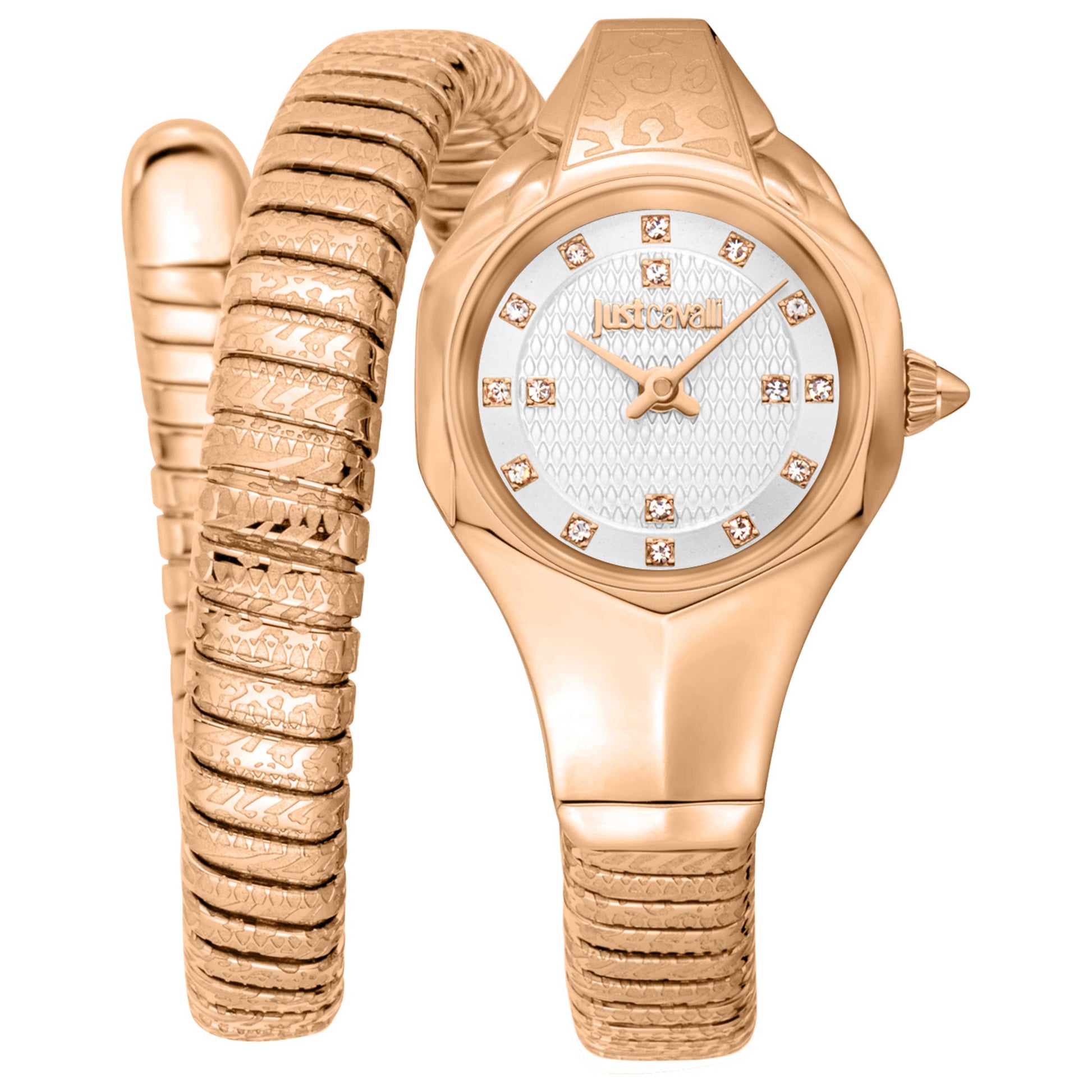 Front view of Just Cavalli Snake Women's Quartz Watch JC1L270M0045