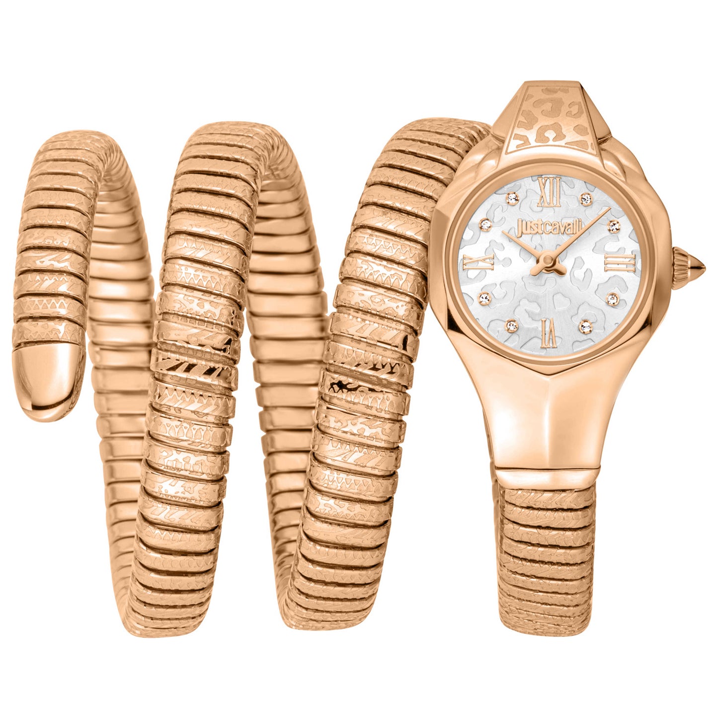 Front view of Just Cavalli Snake Women's Quartz Watch JC1L271M0075