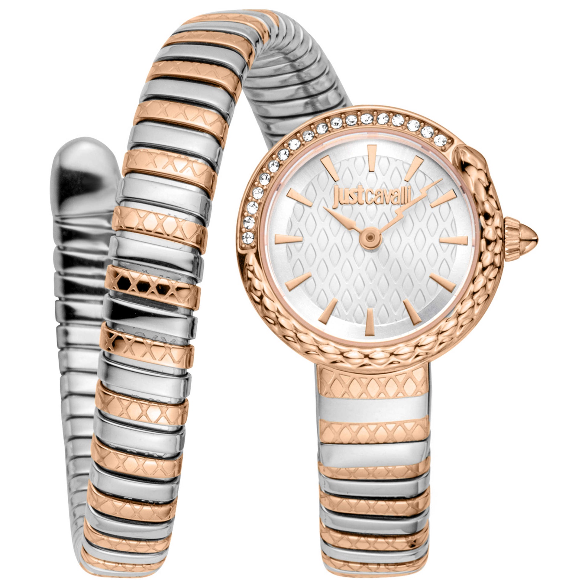 Front view of Just Cavalli Snake Women's Quartz Watch JC1L301M0075
