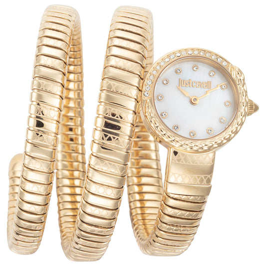 Front view of Just Cavalli Signature Snake Women's Quartz Watch JC1L302M0025