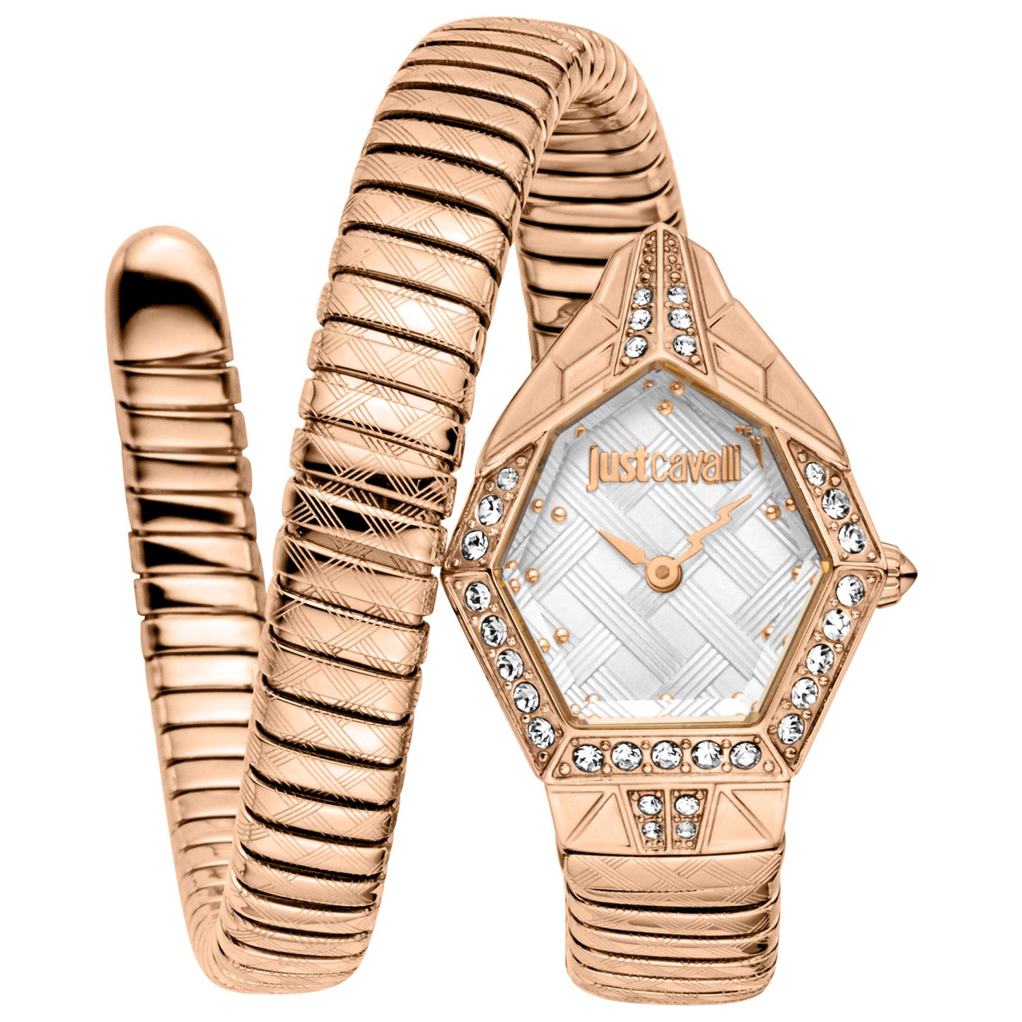 Front view of Just Cavalli Snake Women's Quartz Watch JC1L303M0045