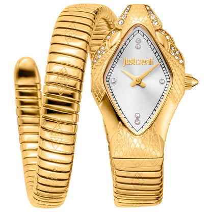 Front view of Just Cavalli Signature Snake Women's Quartz Watch JC1L306M0035