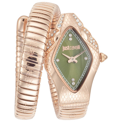 Front view of Just Cavalli Signature Snake Women's Quartz Watch JC1L306M0055