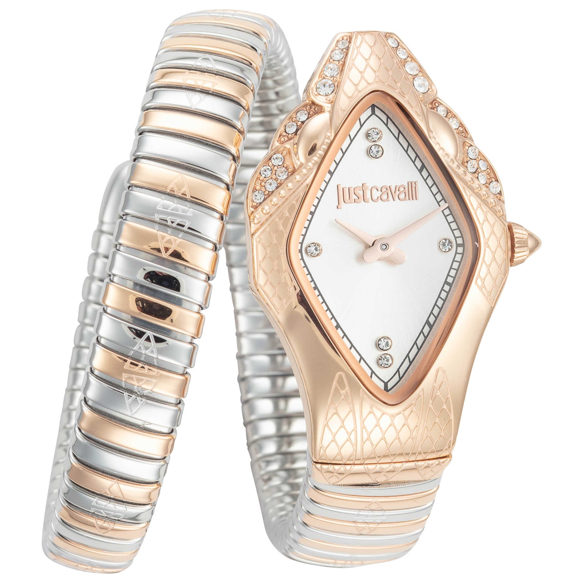 Front view of Just Cavalli Snake Women's Quartz Watch JC1L306M0075