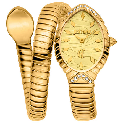 Front view of Just Cavalli Signature Snake Women's Quartz Watch JC1L322M0025