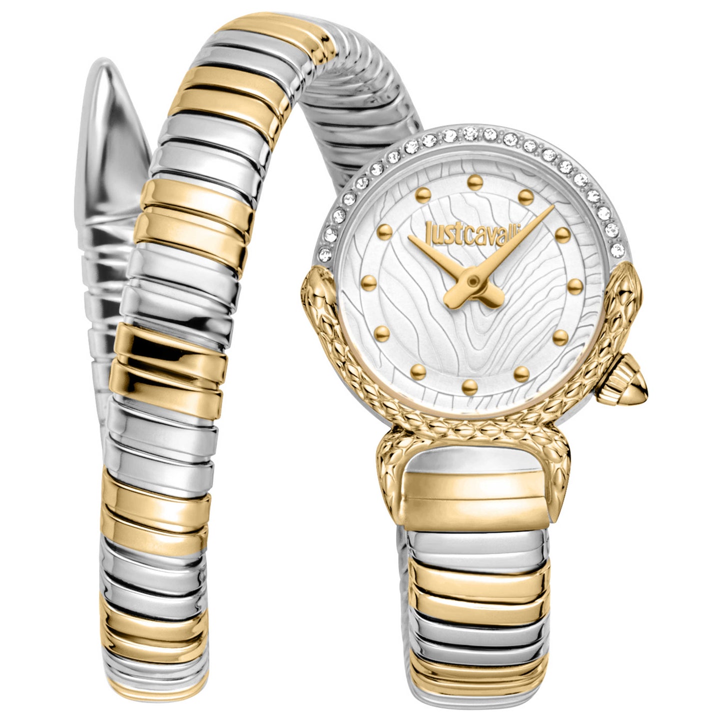 Front view of Just Cavalli Snake Women's Quartz Watch JC1L350M0055