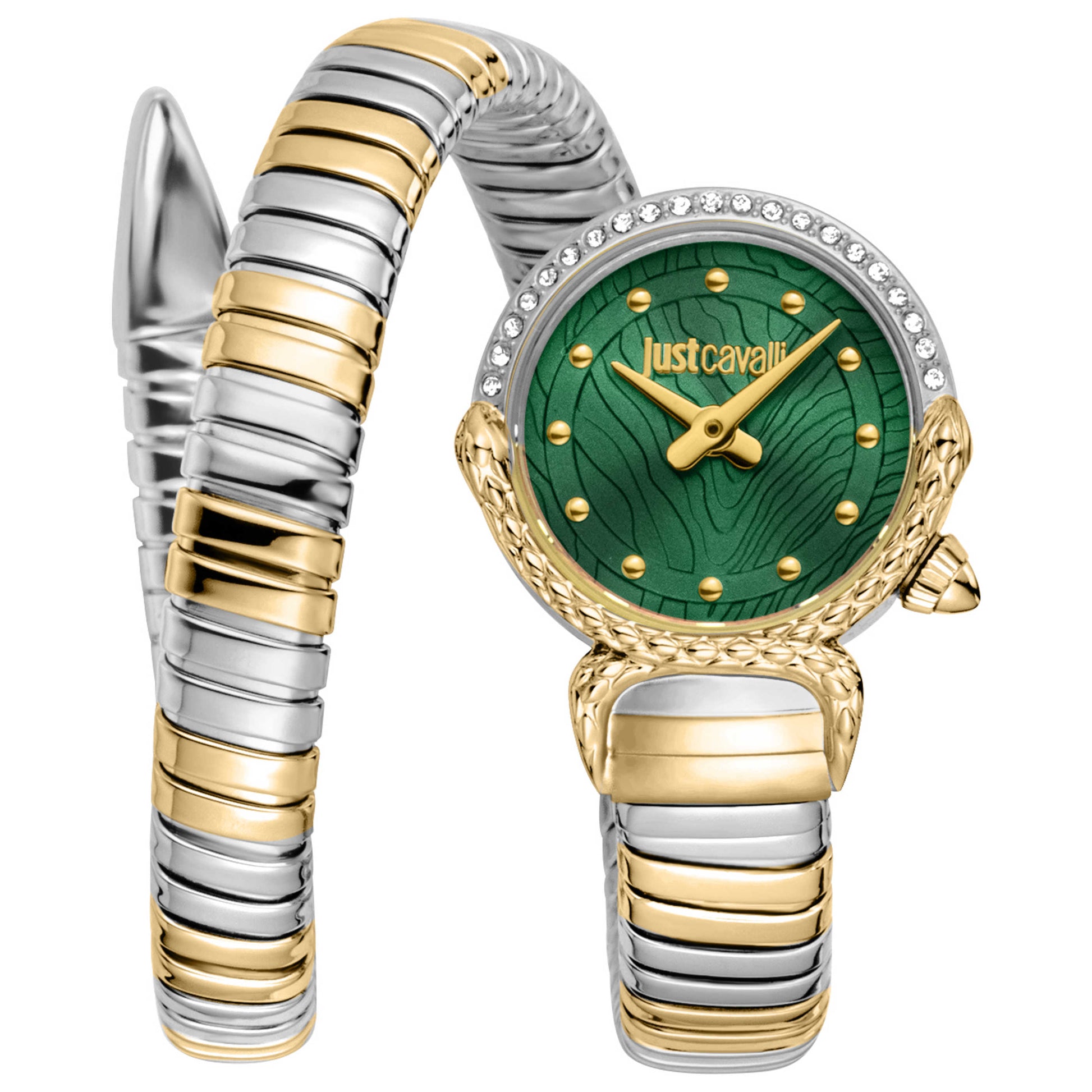 Front view of Just Cavalli Snake Women's Quartz Watch JC1L350M0065