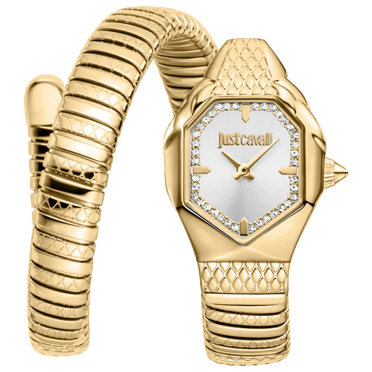 Front view of Just Cavalli Snake Women's Quartz Watch JC1L369M0035