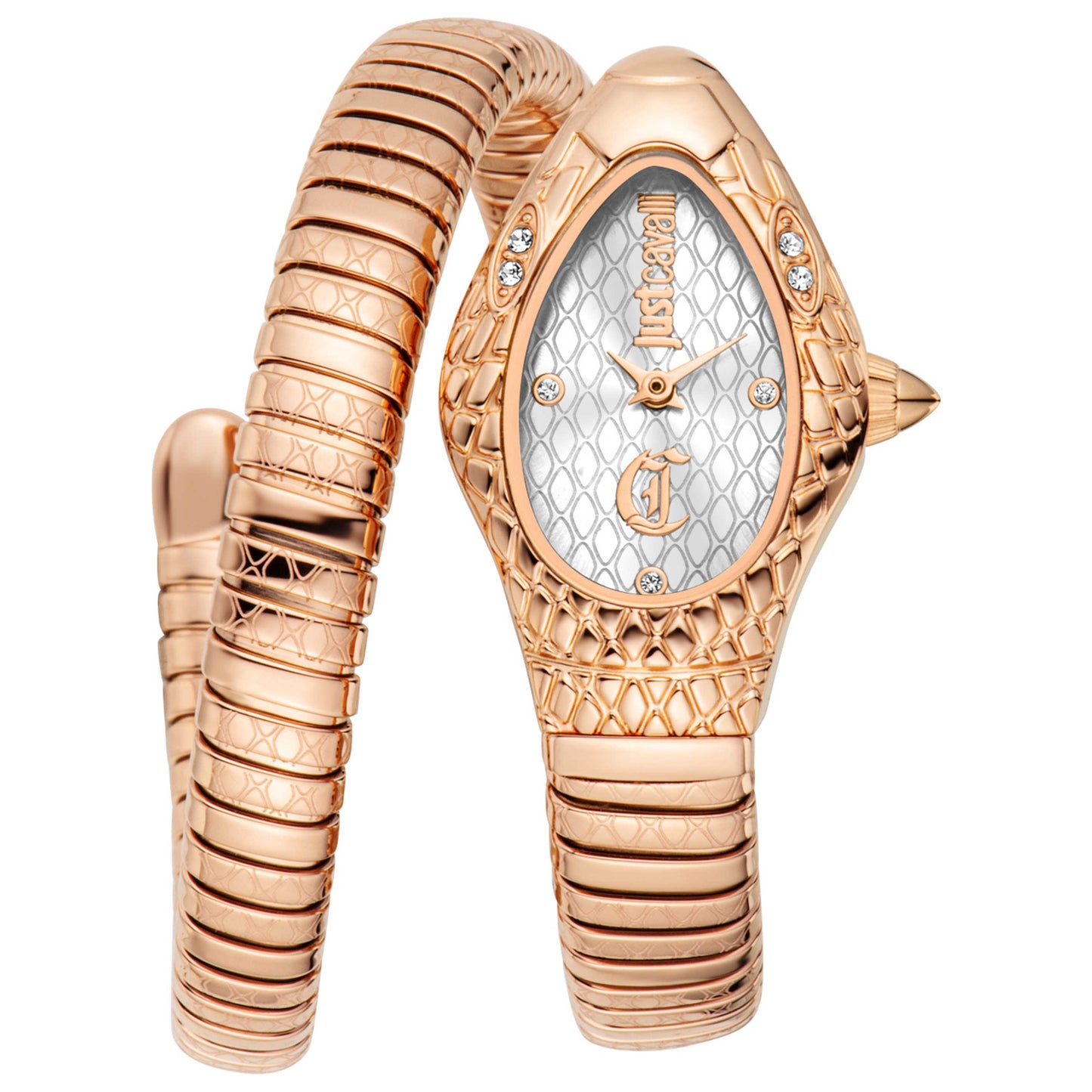 Front view of Just Cavalli Snake Women's Quartz Watch JC1L373M1045