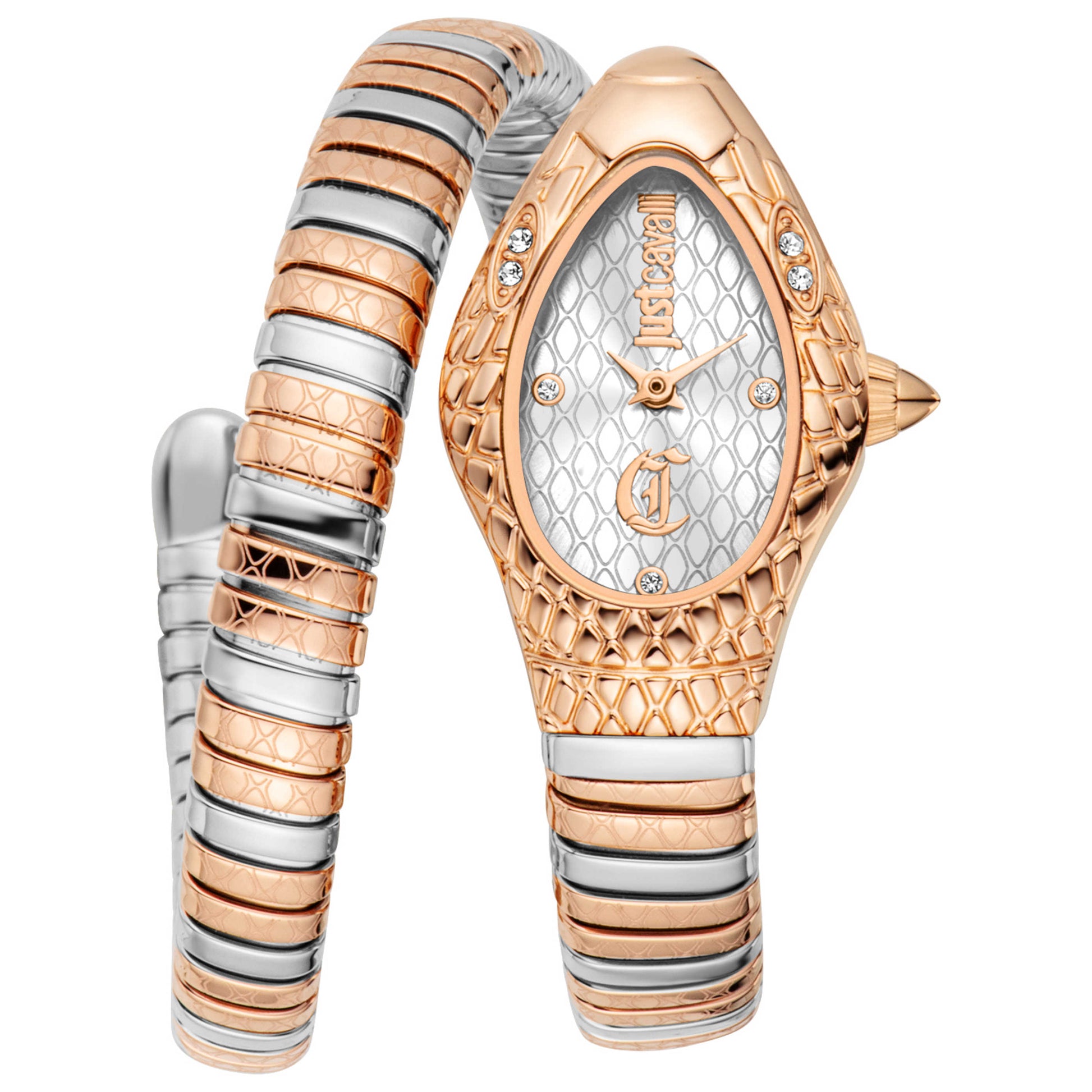 Front view of Just Cavalli Snake Women's Quartz Watch JC1L373M1065