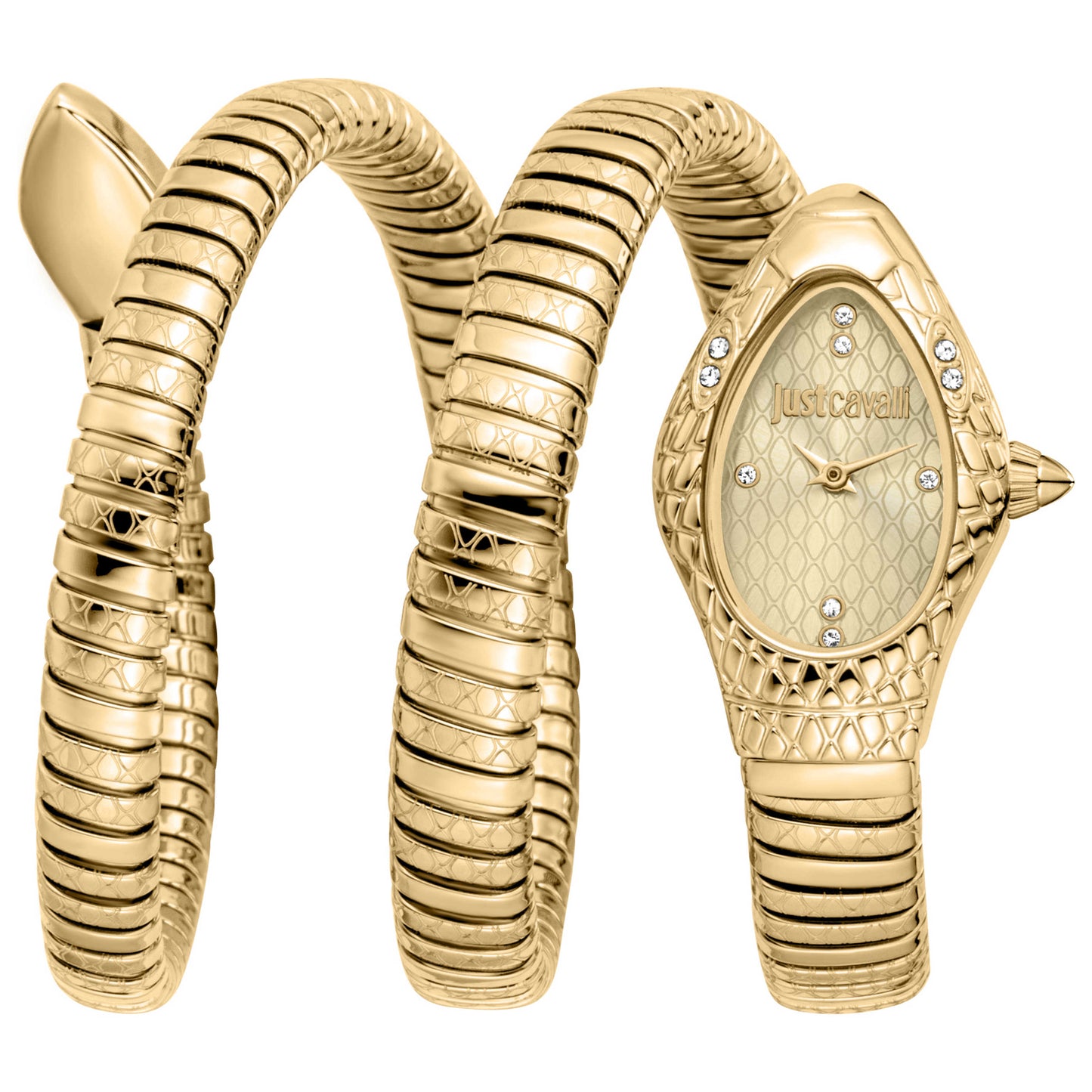 Front view of Just Cavalli Snake Women's Quartz Watch JC1L374M0025