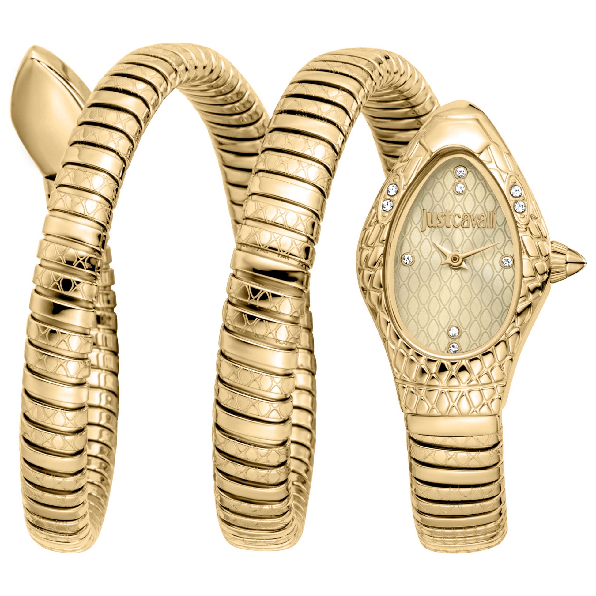 Front view of Just Cavalli Snake Women's Quartz Watch JC1L374M0025