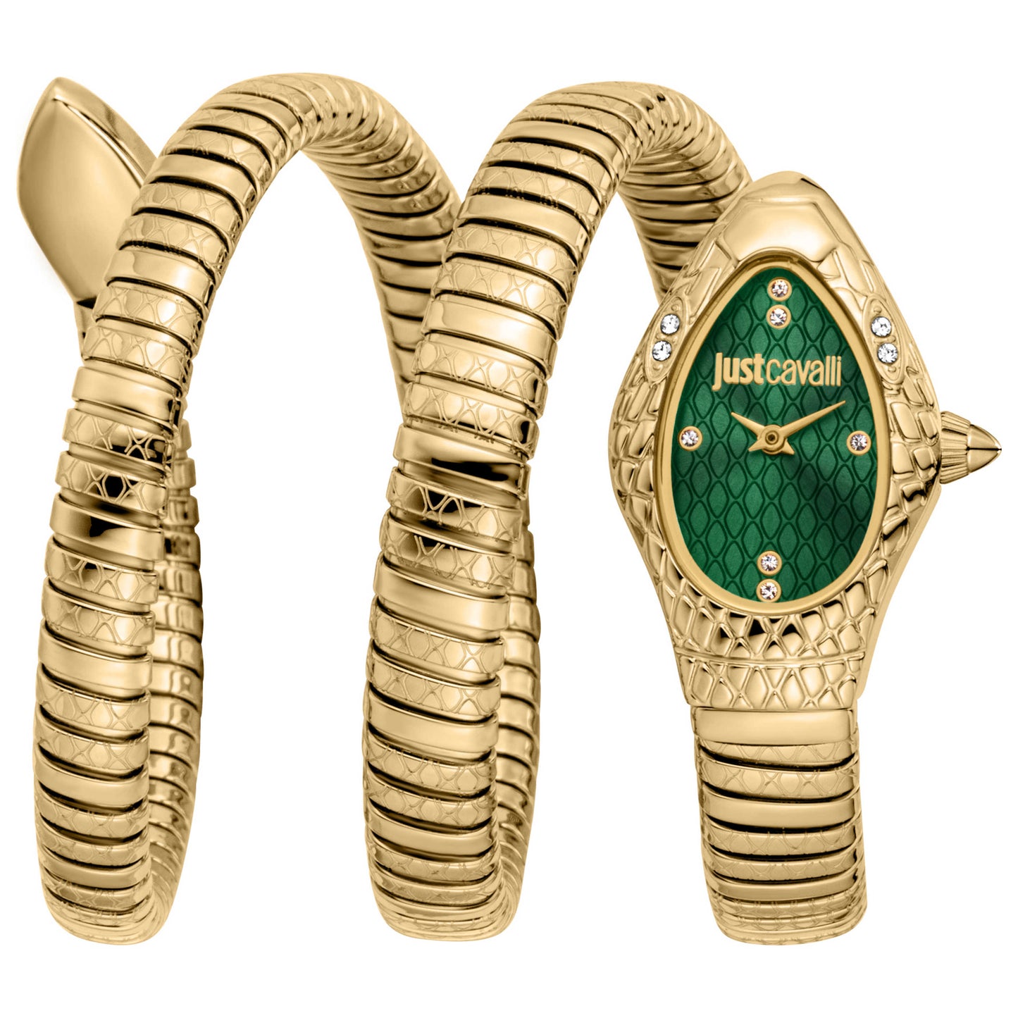 Front view of Just Cavalli Snake Women's Quartz Watch JC1L374M0035