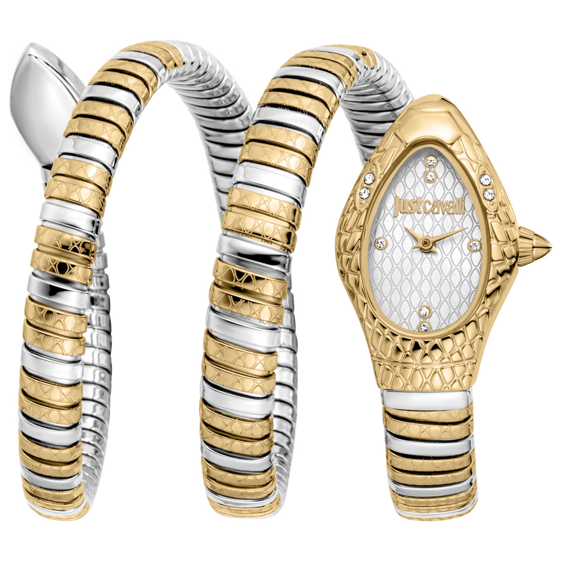 Front view of Just Cavalli Snake Women's Quartz Watch JC1L374M0055