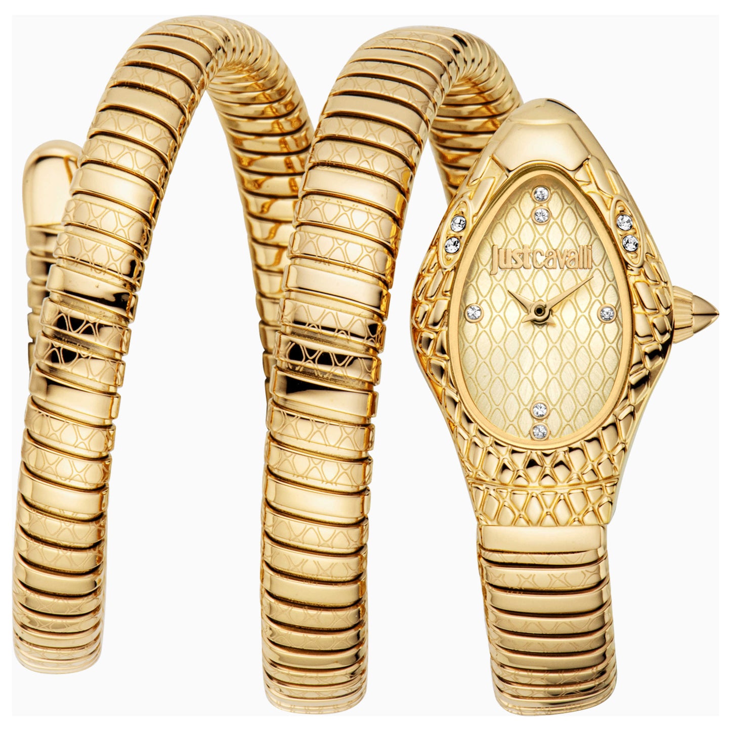 Front view of Just Cavalli Snake Women's Quartz Watch JC1L374M1025
