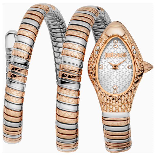 Front view of Just Cavalli Snake Women's Quartz Watch JC1L374M1065
