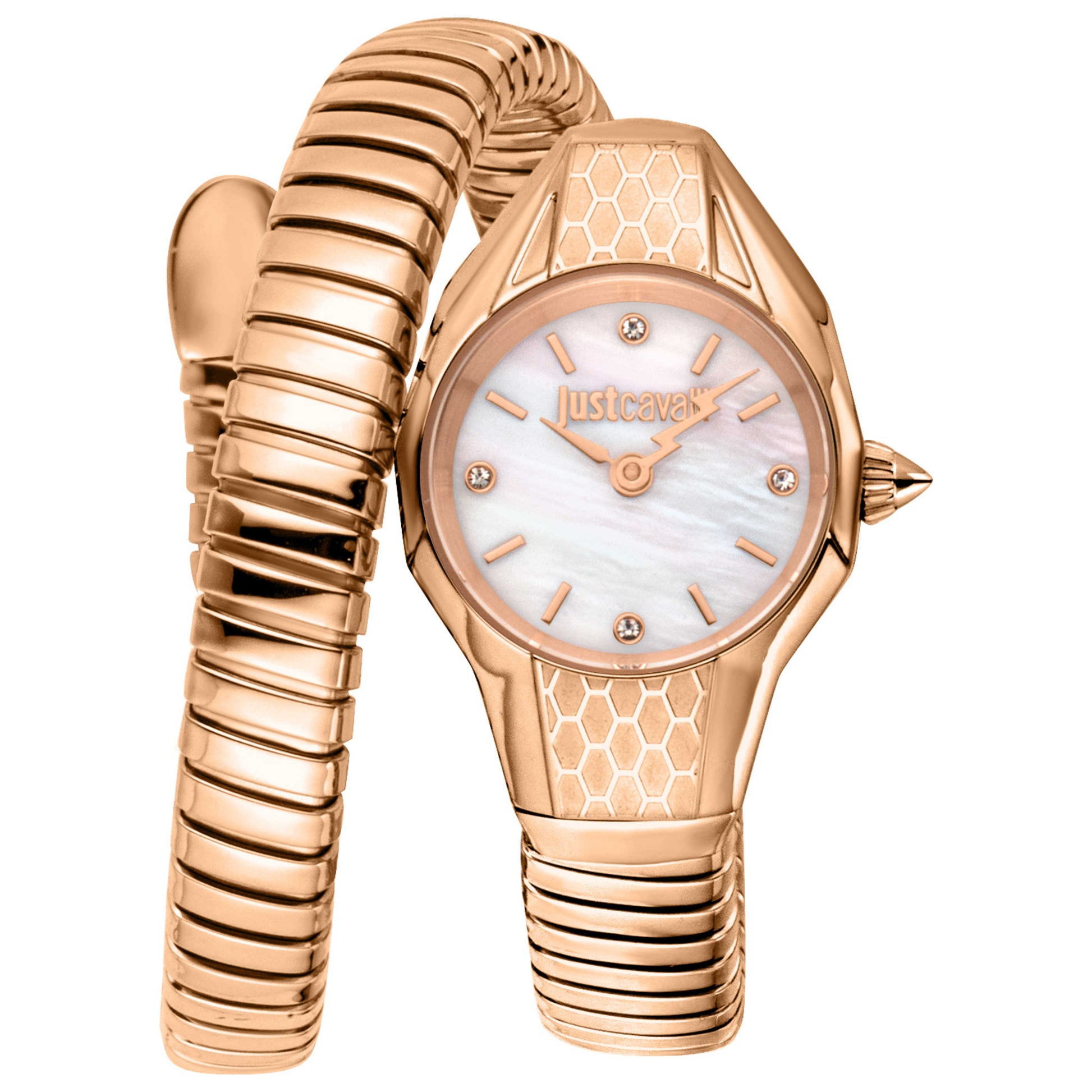 Front view of Just Cavalli Snake Women's Quartz Watch JC1L375M0045