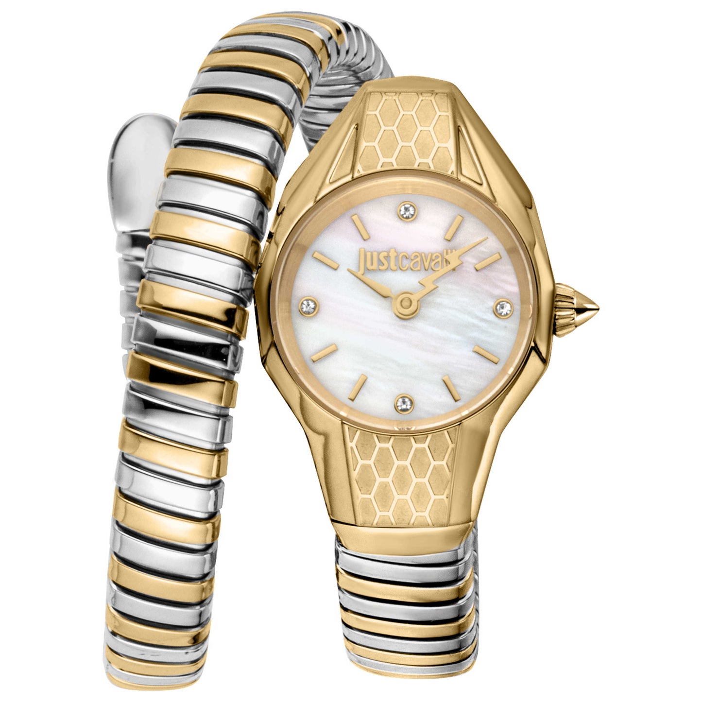 Front view of Just Cavalli Snake Women's Quartz Watch JC1L375M0055