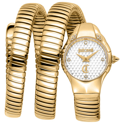 Front view of Just Cavalli Snake Women's Quartz Watch JC1L393M0025