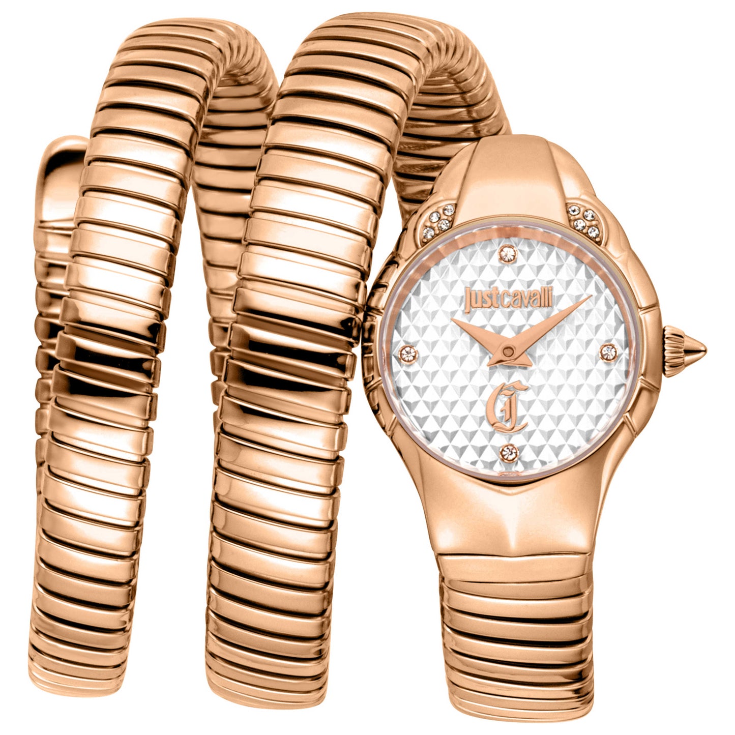 Front view of Just Cavalli Snake Women's Quartz Watch JC1L393M0035