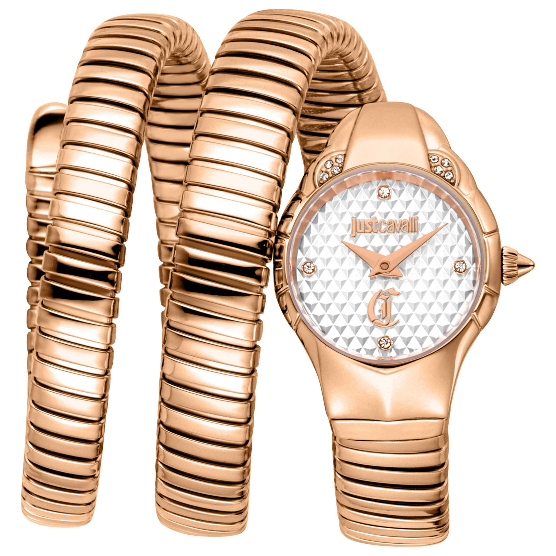 Front view of Just Cavalli Snake Women's Quartz Watch JC1L393M0035