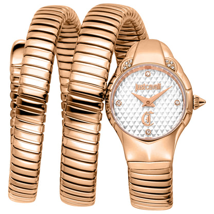 Front view of Just Cavalli Snake Women's Quartz Watch JC1L393M0035