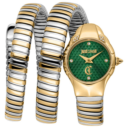 Front view of Just Cavalli Snake Women's Quartz Watch JC1L393M0045