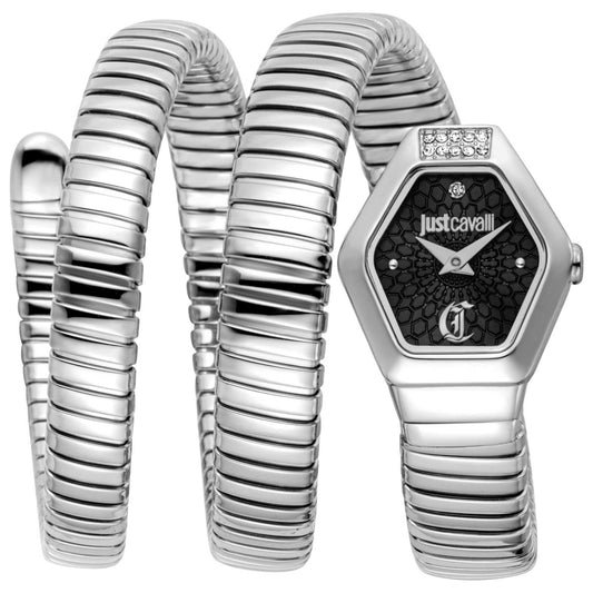 Front view of Just Cavalli Snake Women's Quartz Watch JC1L395M0015