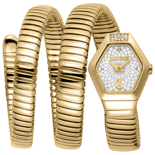 Front view of Just Cavalli Snake Women's Quartz Watch JC1L395M0025