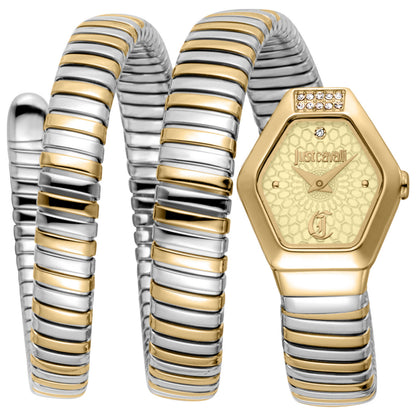 Front view of Just Cavalli Snake Women's Quartz Watch JC1L395M0055