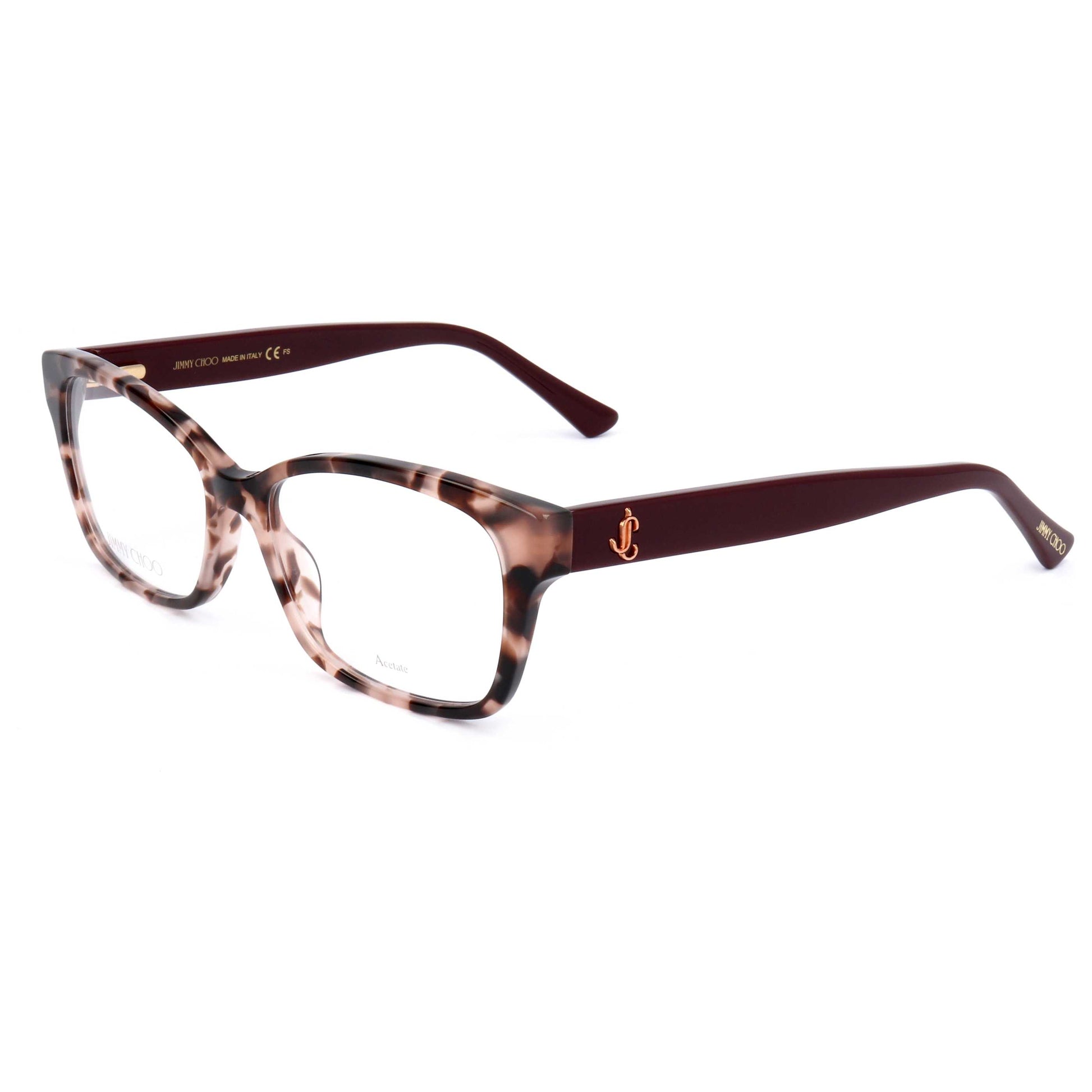 Front view of Jimmy Choo Women's Eyeglasses JC270-65T-53