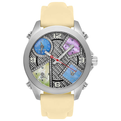 Front view of Jacob & Co. Five Time Zone Women's Swiss Quartz (Battery-Powered) Watch JCM-90DA-B