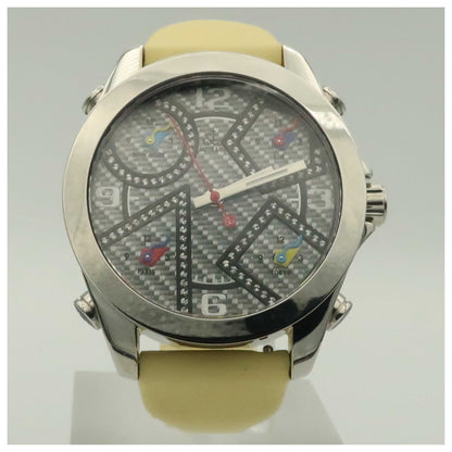 Front view of Jacob & Co. Five Time Zone Men's Swiss Quartz (Battery-Powered) Watch JCM-95DA-PO2
