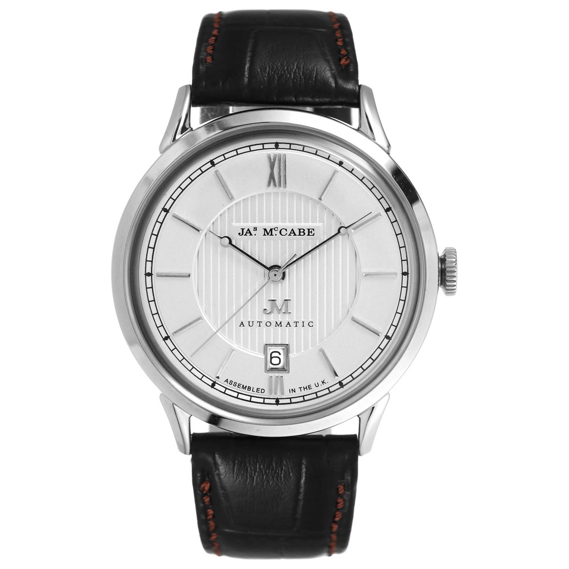 Front view of James McCabe Heritage Men's Automatic Watch JM-1022-02