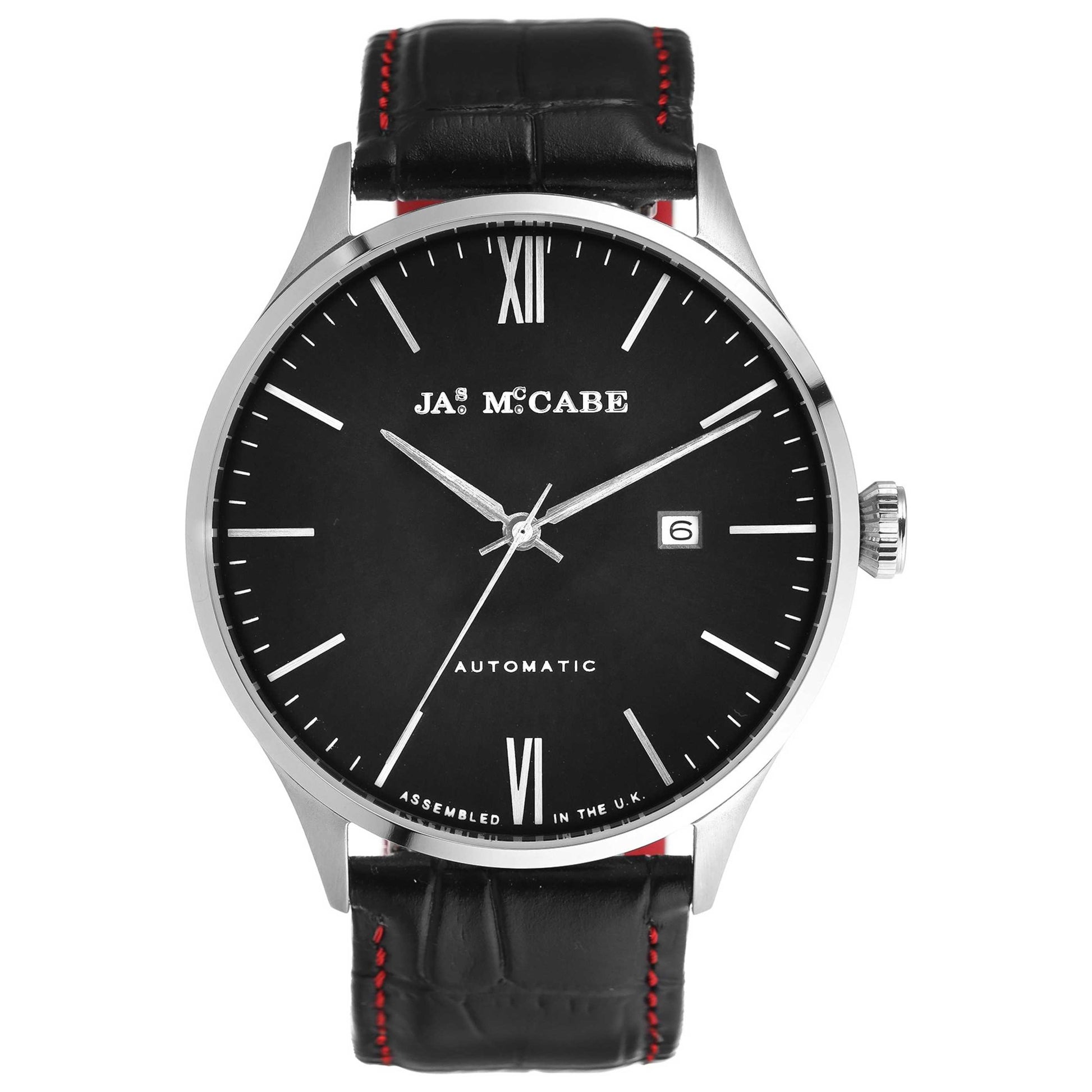 Front view of James McCabe London Men's Automatic Watch JM-1025-01