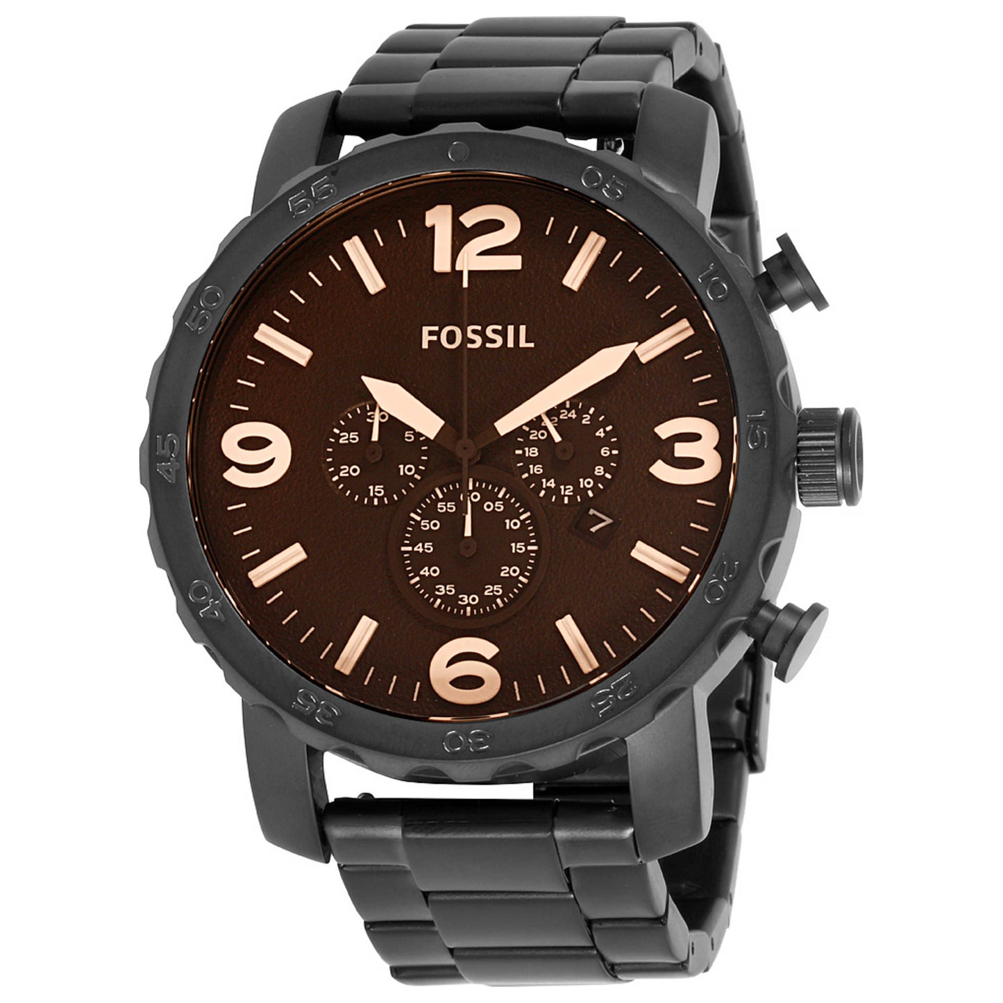 Front view of Fossil Nate Men's Quartz Watch JR1356