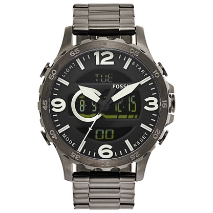 Front view of Fossil Nate Men's Japanese Quartz (Battery-Powered) Watch JR1491