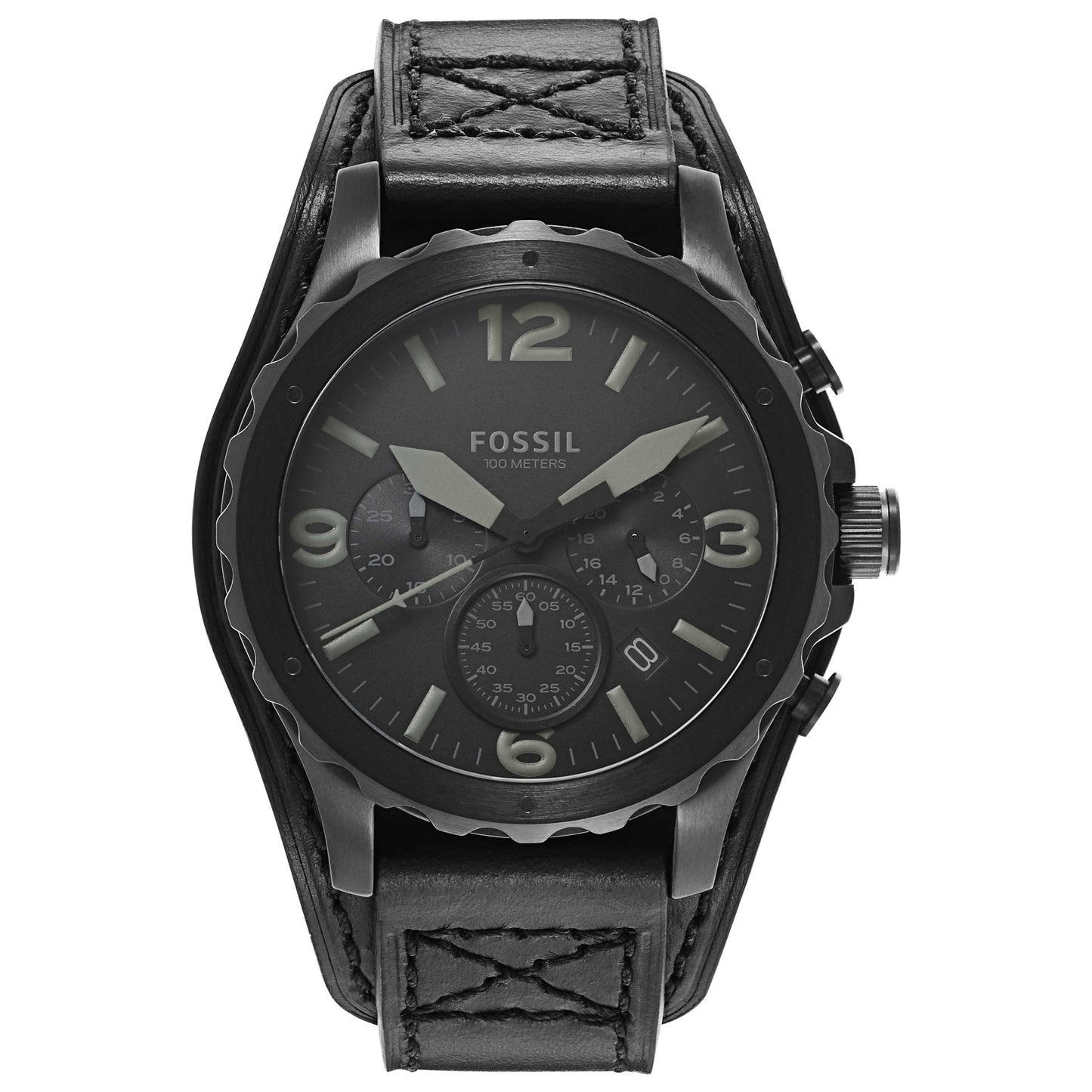 Front view of Fossil Nate Men's Japanese Quartz (Battery-Powered) Watch JR1510