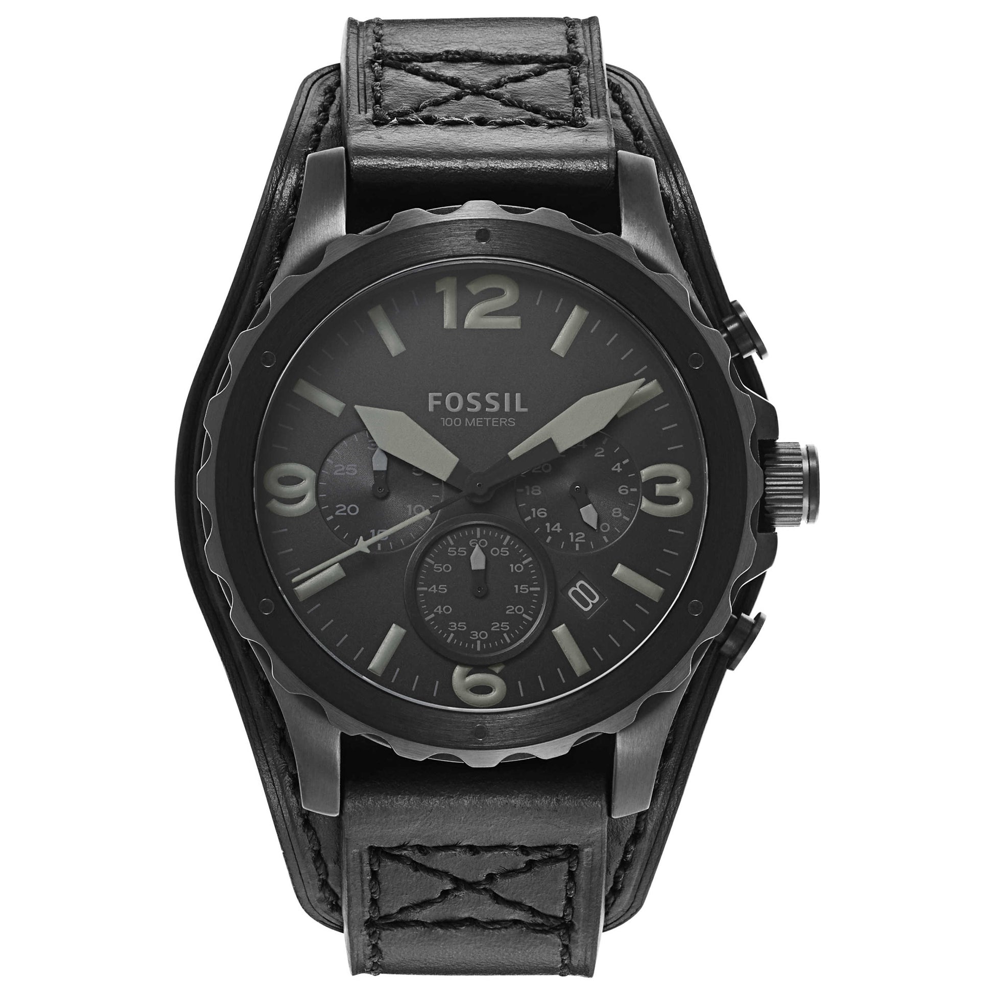 Front view of Fossil Nate Men's Japanese Quartz (Battery-Powered) Watch JR1510