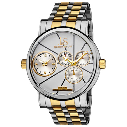 Front view of Joshua & Sons Classic Men's Japanese Quartz (Battery-Powered) Watch JS-35-TTG
