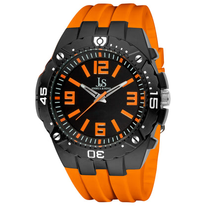 Front view of Joshua & Sons Classic Men's Swiss Quartz (Battery-Powered) Watch JS-36-OR