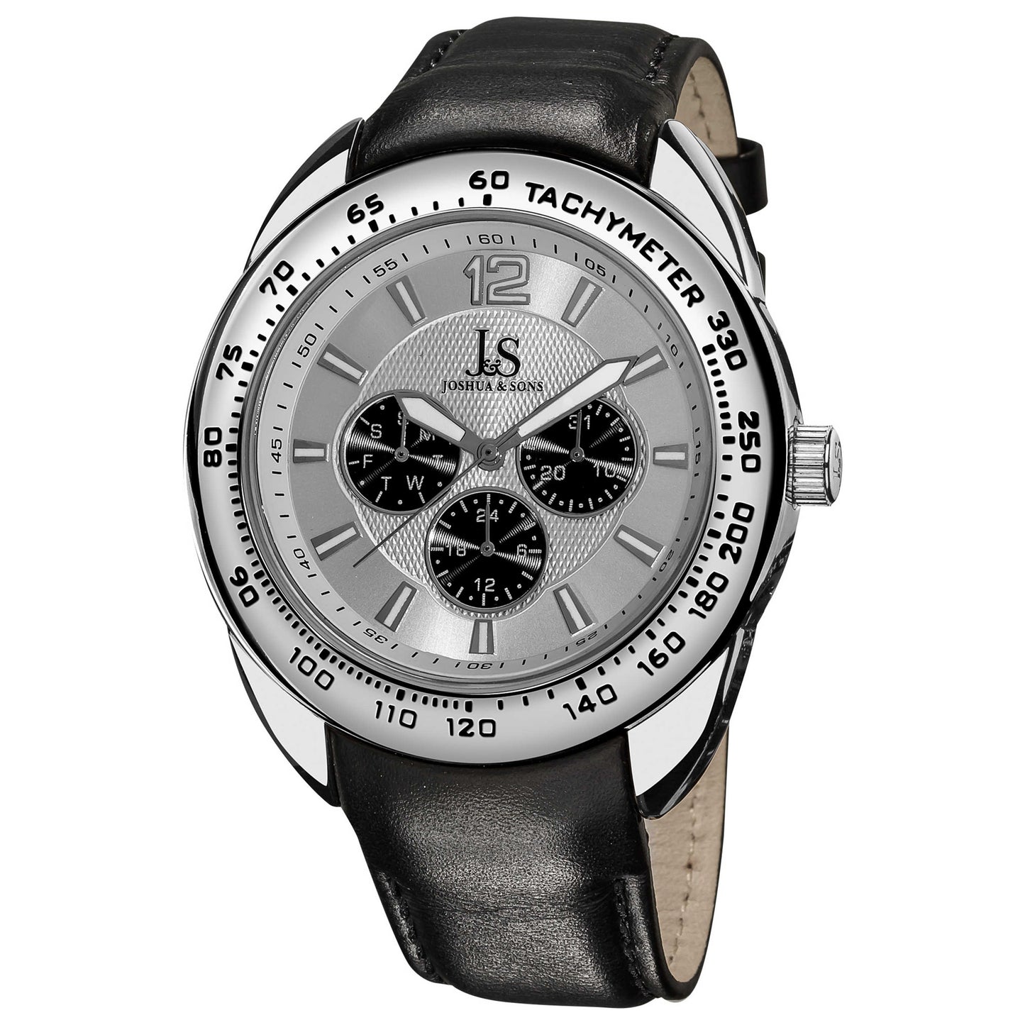 Front view of Joshua & Sons Classic Men's Quartz Watch JS-45-SS