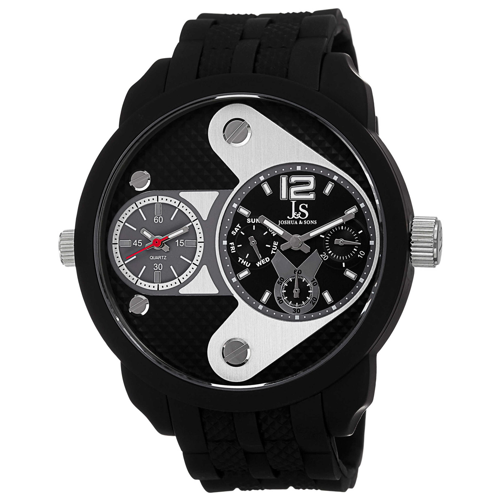 Front view of Joshua & Sons Classic Men's Quartz Watch JS52BK