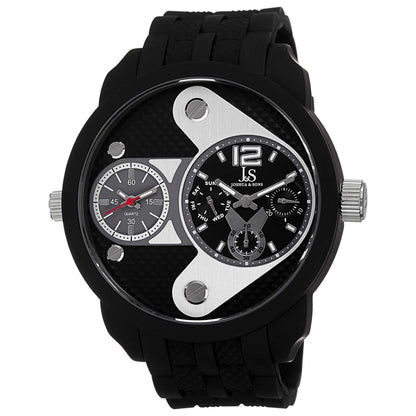Front view of Joshua & Sons Classic Men's Quartz Watch JS52BK