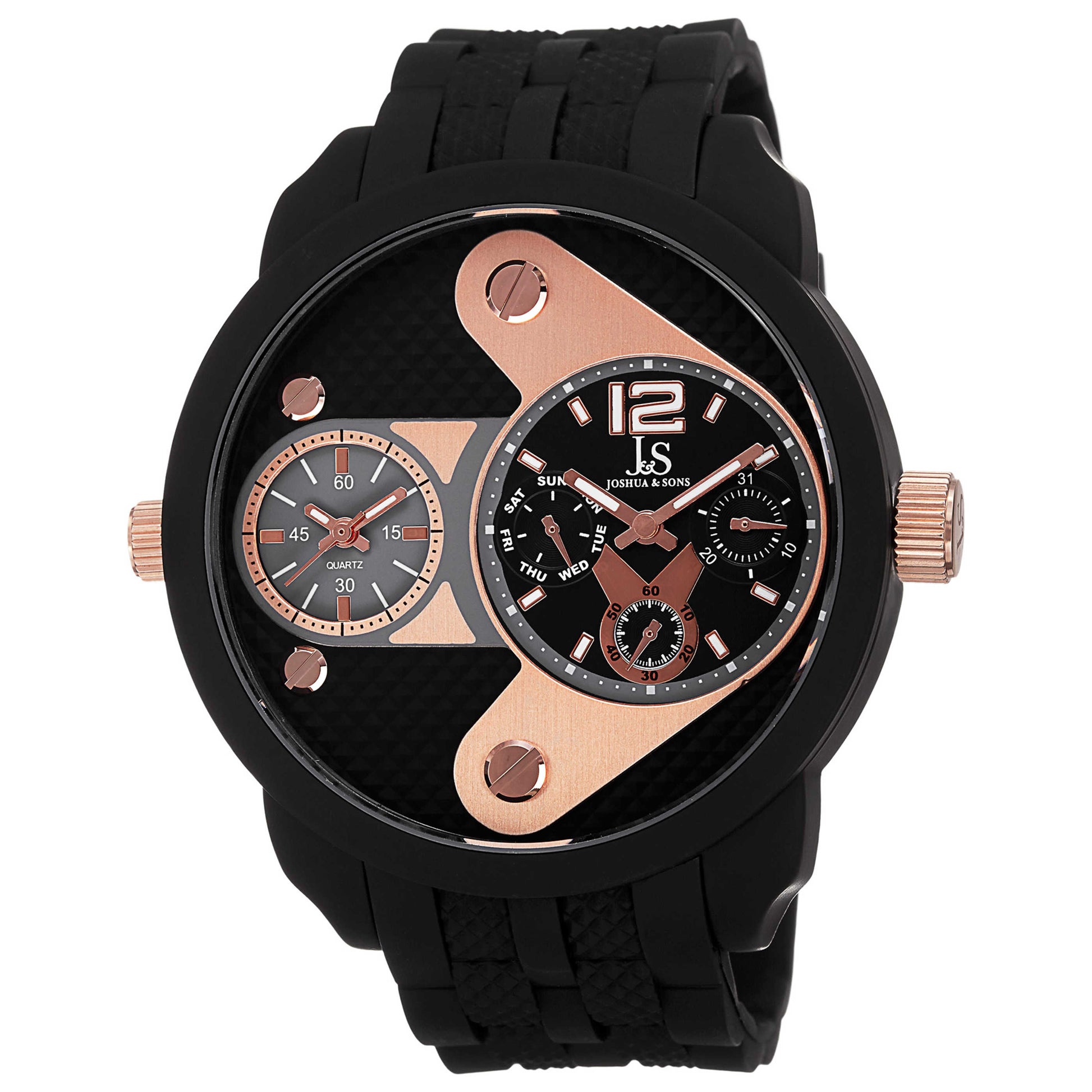 Front view of Joshua & Sons Classic Men's Quartz Watch JS52RG