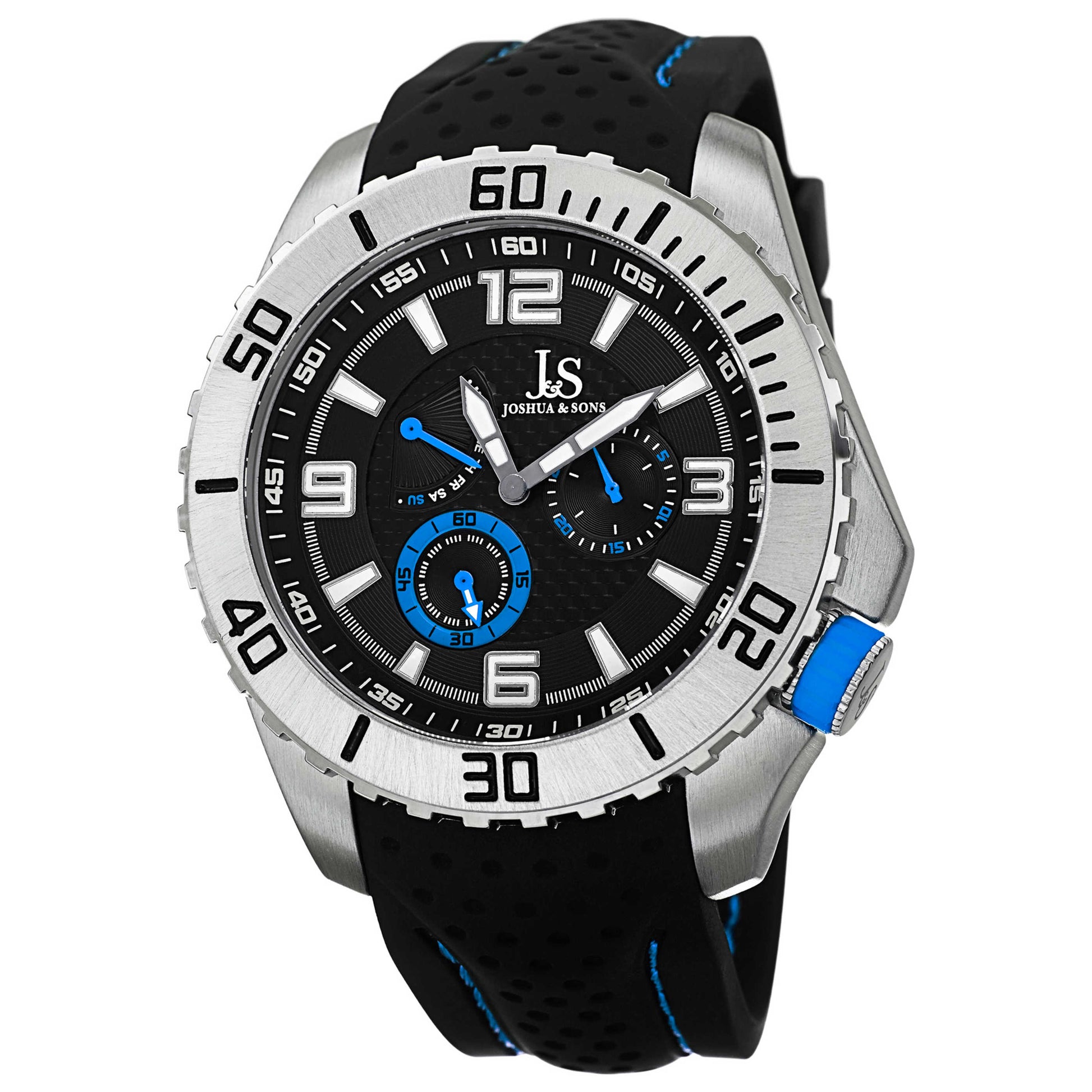 Front view of Joshua & Sons Classic Men's Japanese Quartz (Battery-Powered) Watch JS53BU