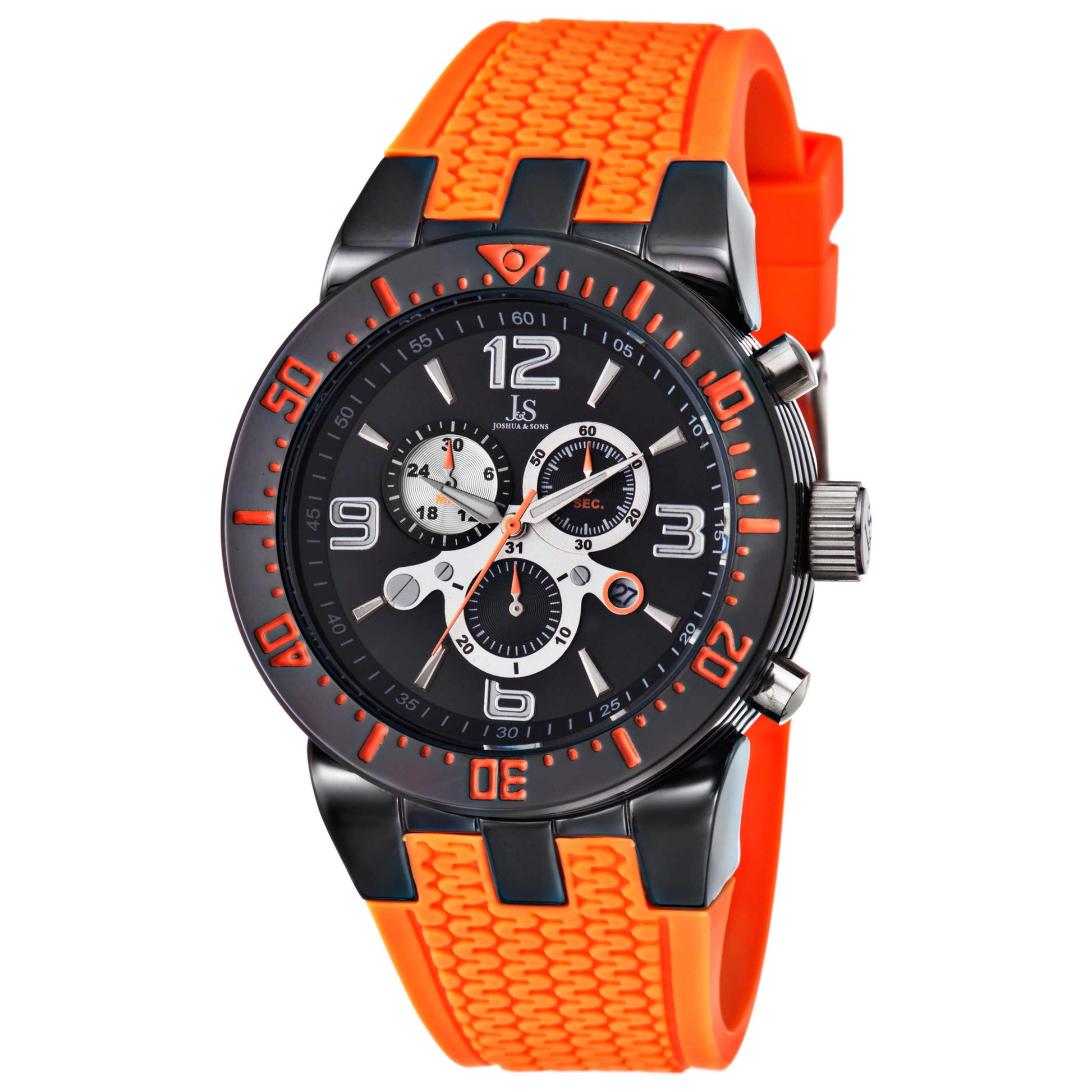 Front view of Joshua & Sons Classic Men's Quartz Watch JS55OR