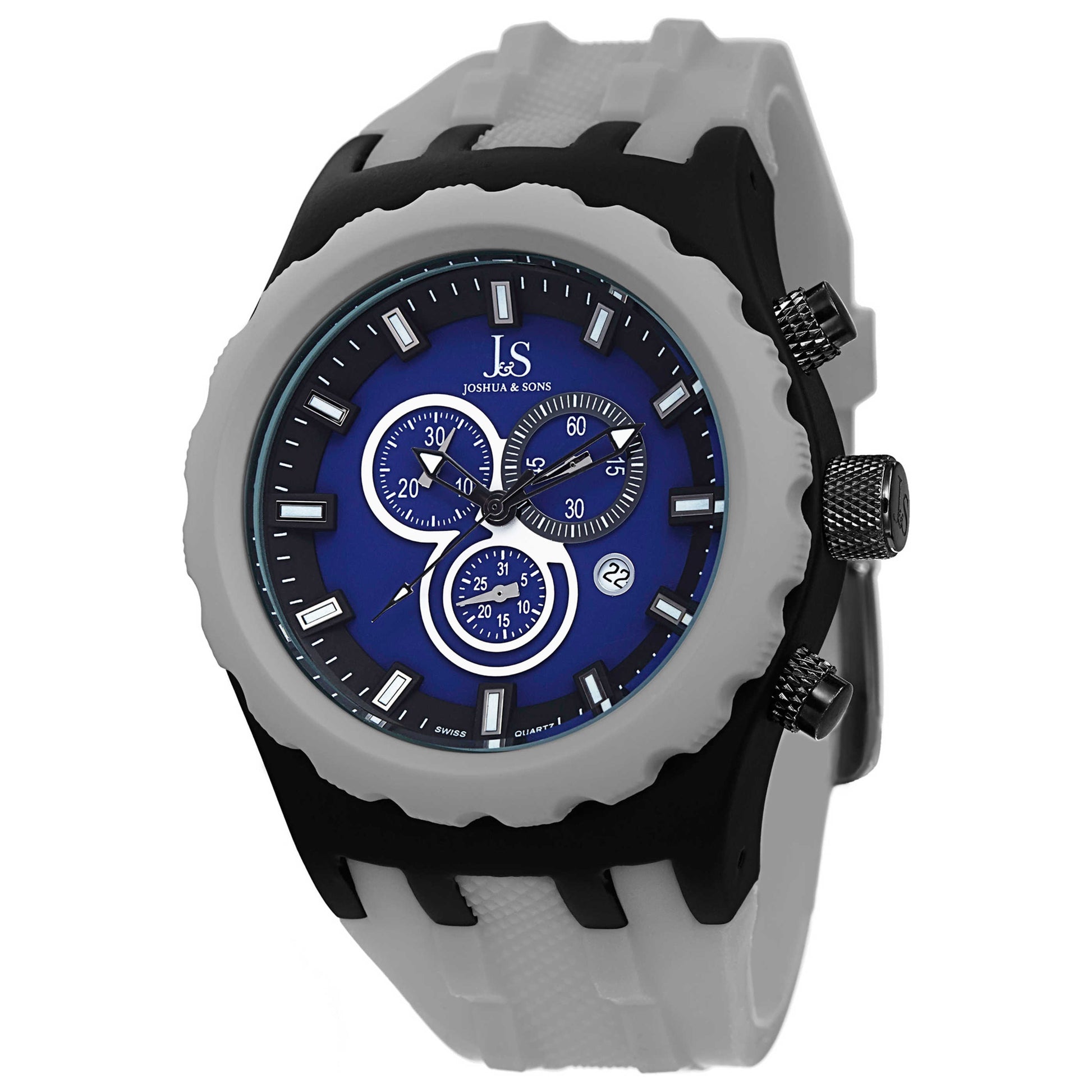 Front view of Joshua & Sons Classic Men's Swiss Quartz (Battery-Powered) Watch JS59GY