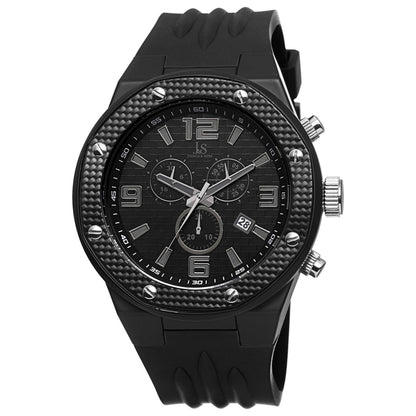 Front view of Joshua & Sons Classic Men's Swiss Quartz (Battery-Powered) Watch JS62BK